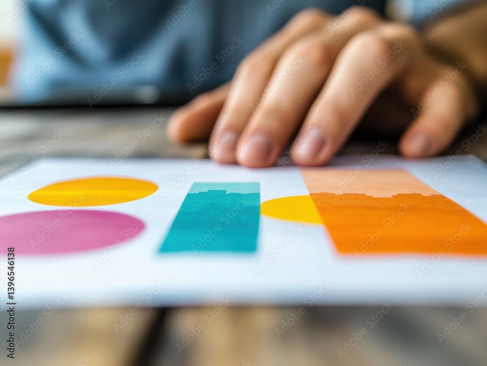 Poster Minimalist Data Visualization Vibrant Color Strategy Insights for Next-Gen Business Intelligence, Empowering Collaborative Performance Analytics