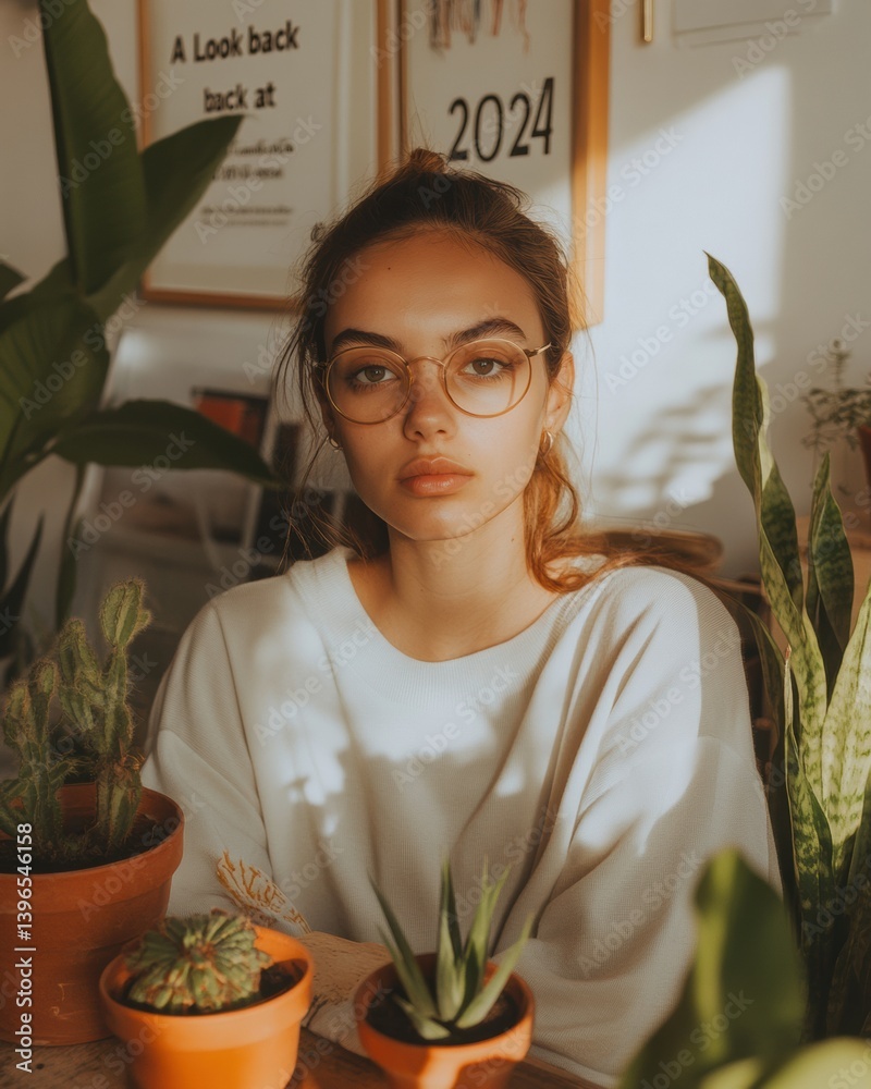 Aufkleber mindful professional insights gen z strategic planning for 2024 - minimalist workspace wellness with