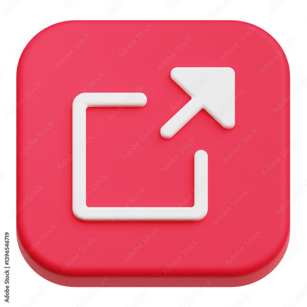 Poster app user interface 3d icon isolated on the transparent background
