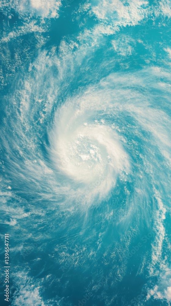 Aufkleber climate crisis visualization high-resolution satellite imagery of catastrophic hurricane displaying 
