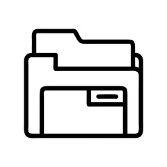 File Folder with Label Slot Icon Design