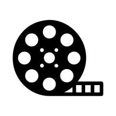 Film Reel with Perforated Edge Icon Design
