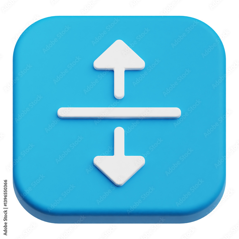 Poster app user interface 3d icon isolated on the transparent background