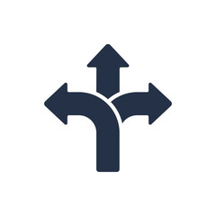 Direction icon. Solid glyph series icon