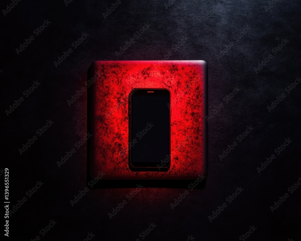 Poster Cybersecurity Edge Dramatic Digital Risk Visualization - Minimalist Tech Warning Concept for Emerging Threat Intelligence and Brand Protection Strategies