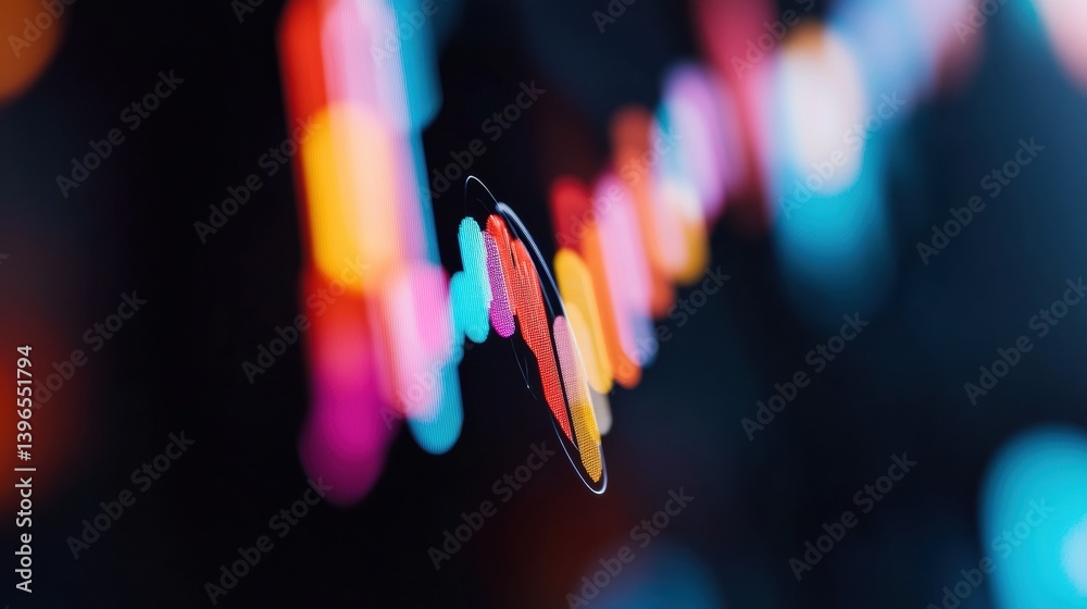 Poster fluid digital dynamics vibrant neon motion blur visualizing technological innovation and creative da