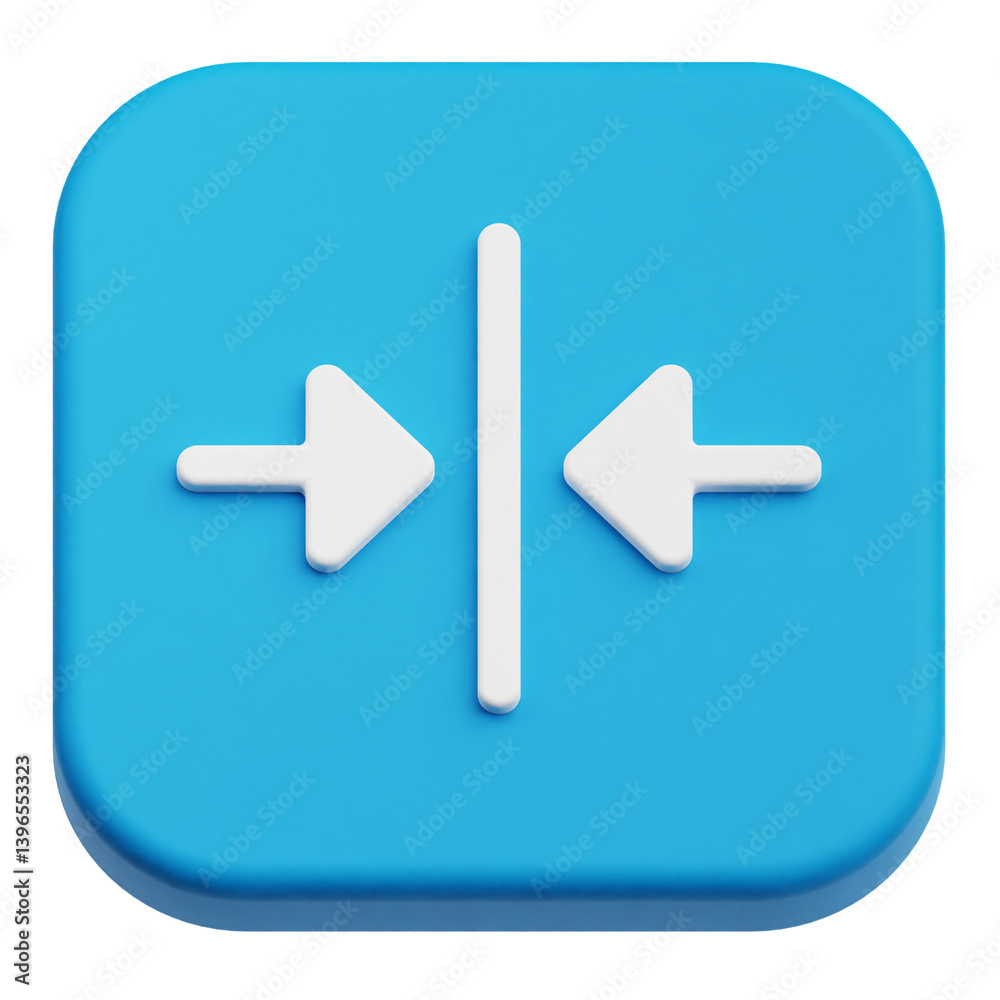 Fototapete app user interface 3d icon isolated on the transparent background