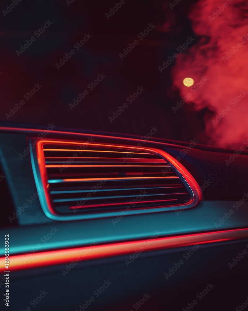 Aufkleber next-gen automotive design cyberpunk-inspired ventilation interface showcasing immersive ambient lig