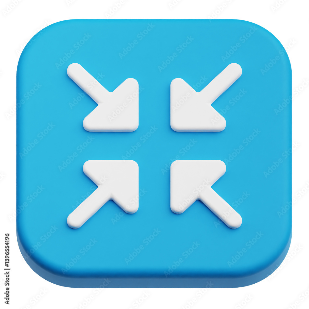 Poster app user interface 3d icon isolated on the transparent background