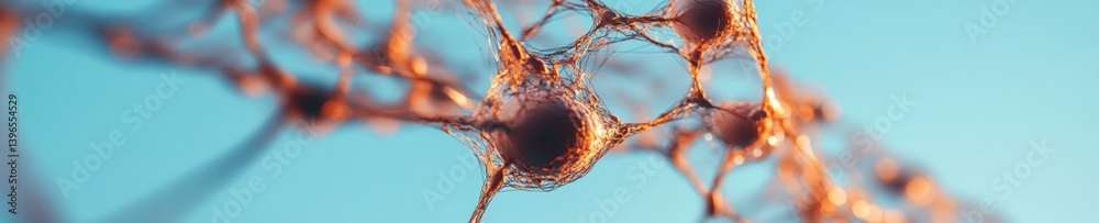 Aufkleber neuroscience breakthrough hyper-detailed neuronal network visualization - cutting-edge biotech image