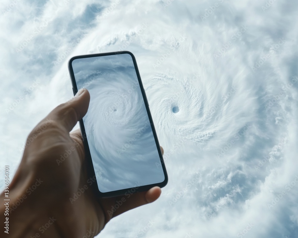 Poster ai-powered climate crisis visualization next-gen disaster tracking mobile technology for resilient e