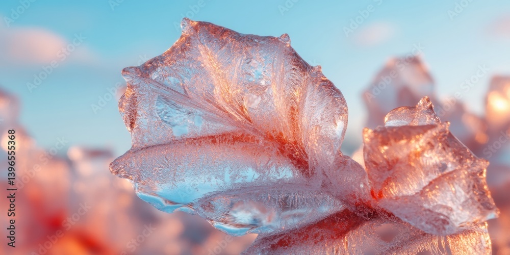 Aufkleber crystalline frost aesthetics ethereal ice formation revealing climate-responsive design and sustaina