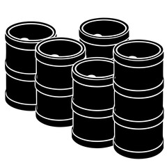 oil barrel with oil