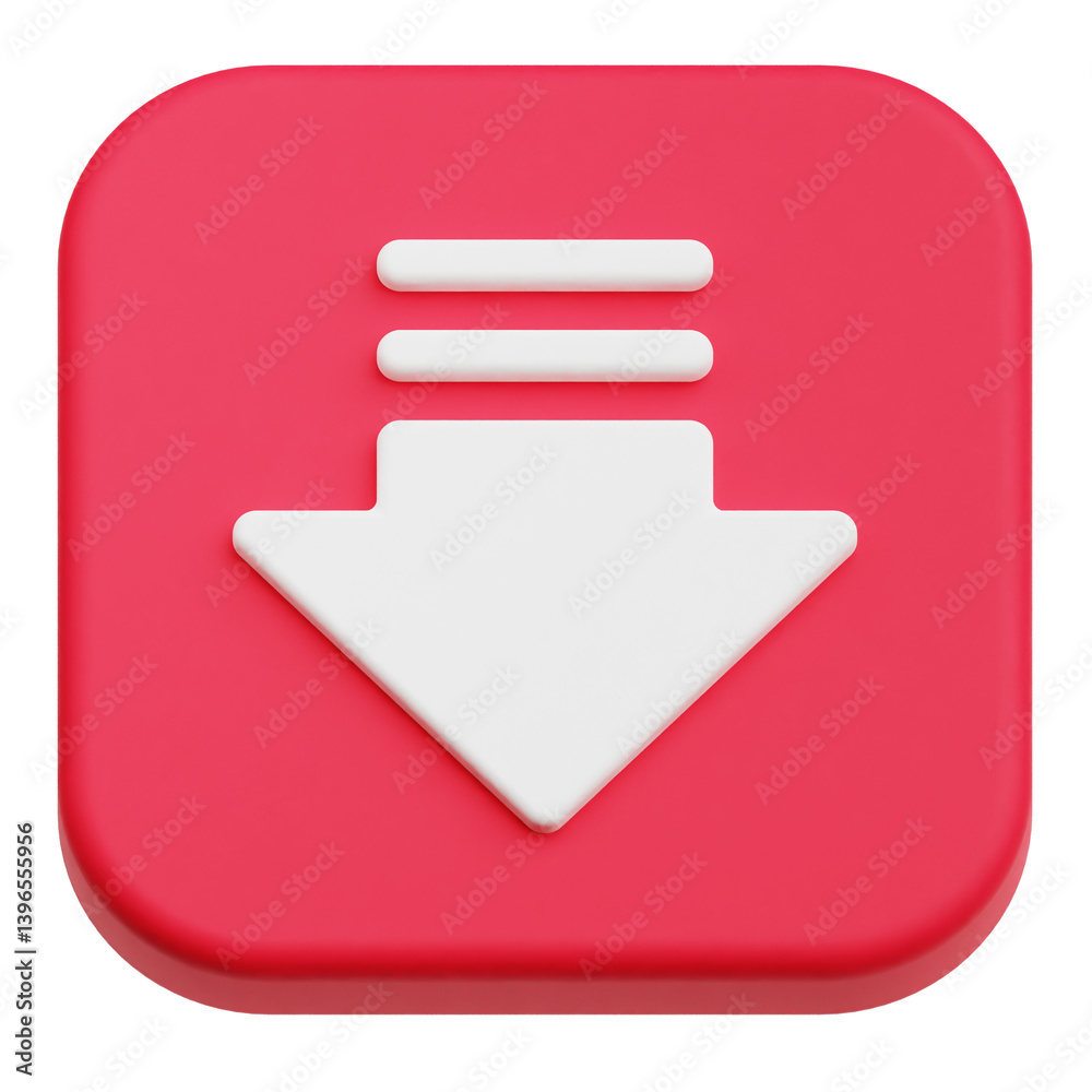Fototapete app user interface 3d icon isolated on the transparent background