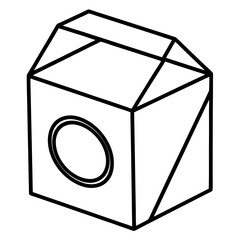 milk box vector illustration