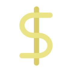 Obraz premium Dollar Sign Vector Flat Icon Design