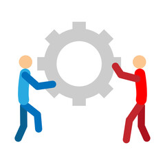 Teamwork Vector Flat Icon Design