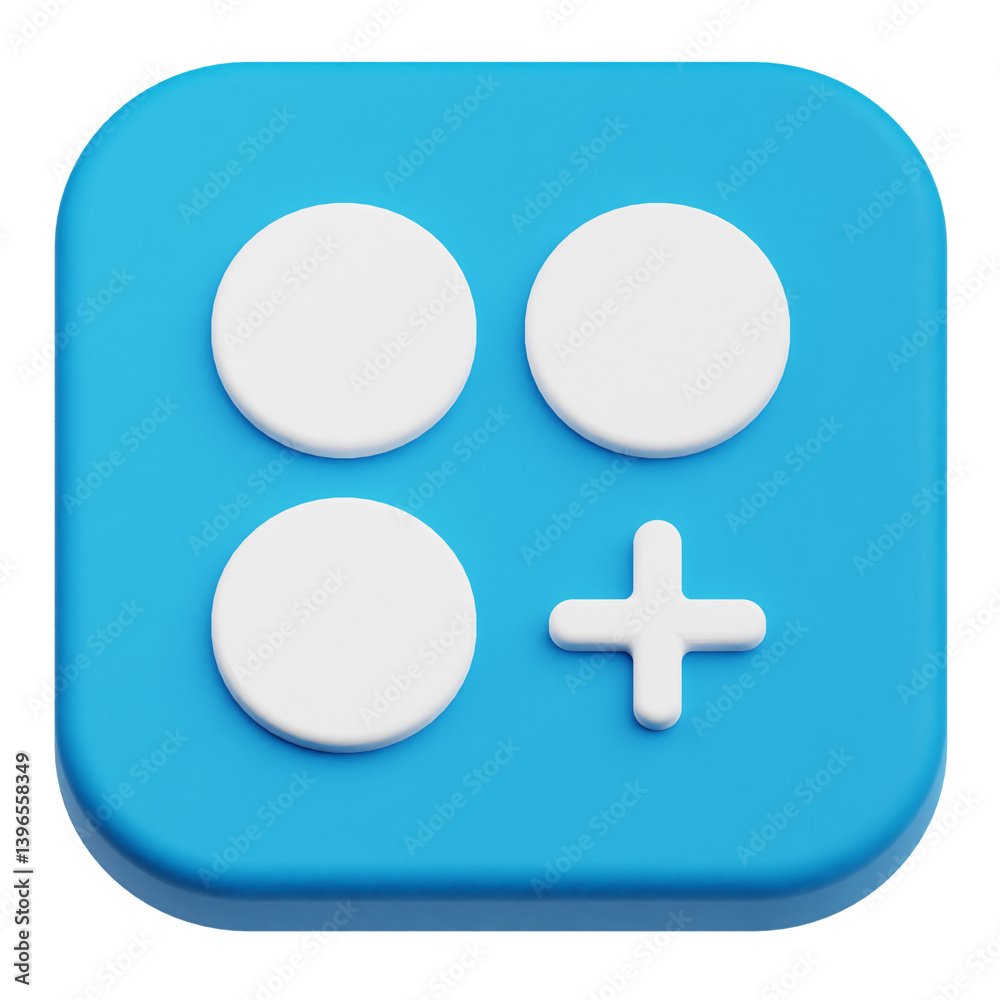 Poster app user interface 3d icon isolated on the transparent background