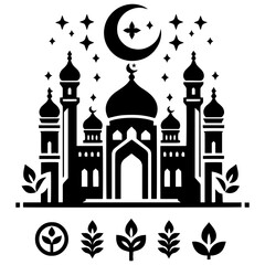 Bold mosque highlighting vibrant artistic precision and creative architectural details