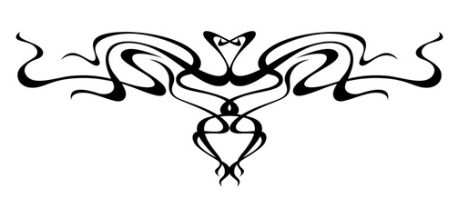 Vignette in art nouveau style. Decorative curl element.