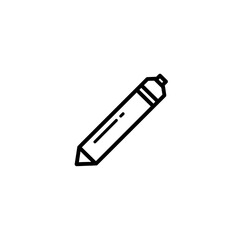 Fototapeta premium Simple Black Pencil Outline on White Background 