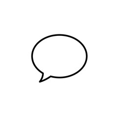 Speech bubble outline on white background  