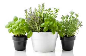 Naklejka premium Herbs Pot Isolated White background