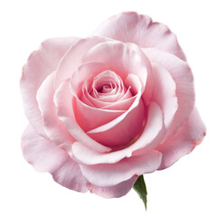 pink rose blossom isolated on white background