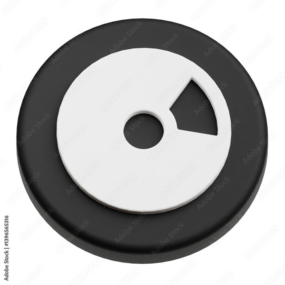 Poster app user interface 3d icon isolated on the transparent background