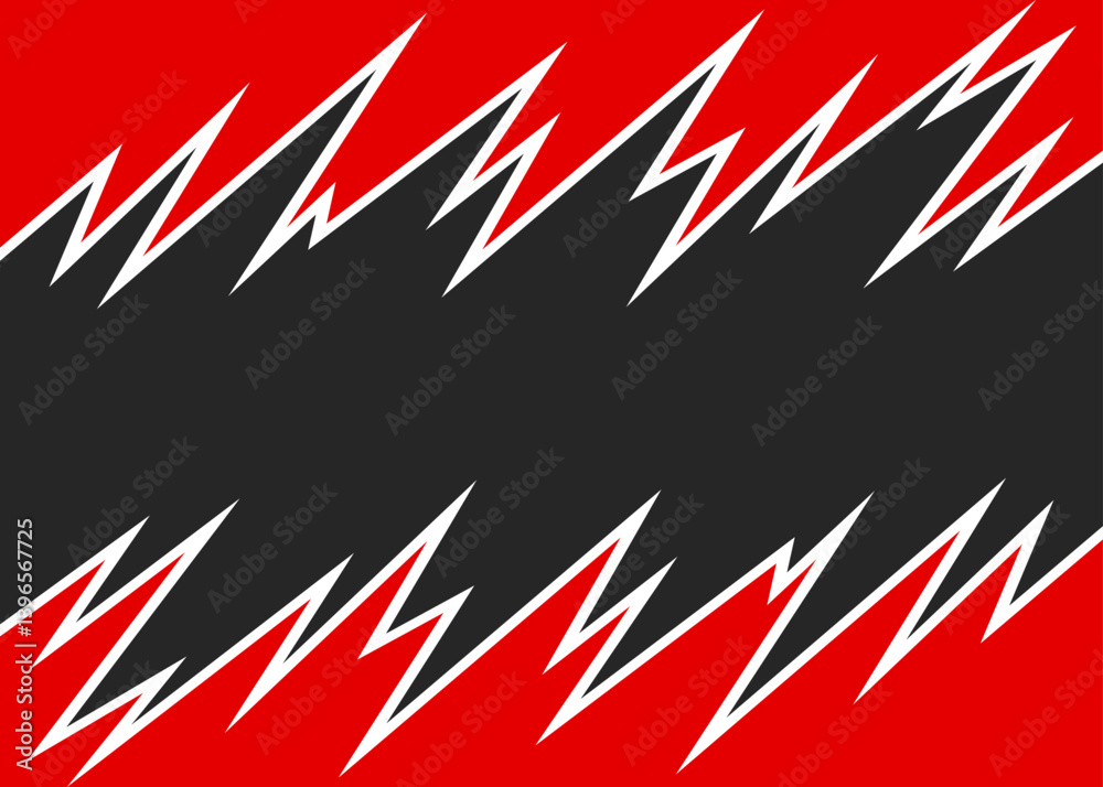 Poster abstract background with jagged spike pattern and with some copy space area