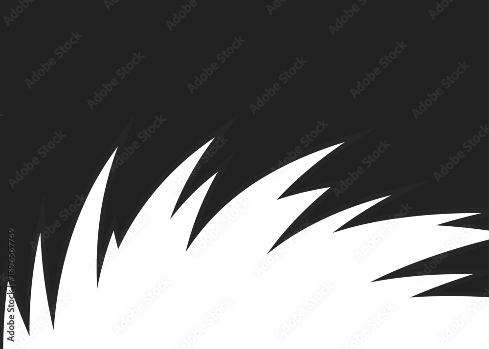 Poster abstract background with curved spike pattern and with some copy space area