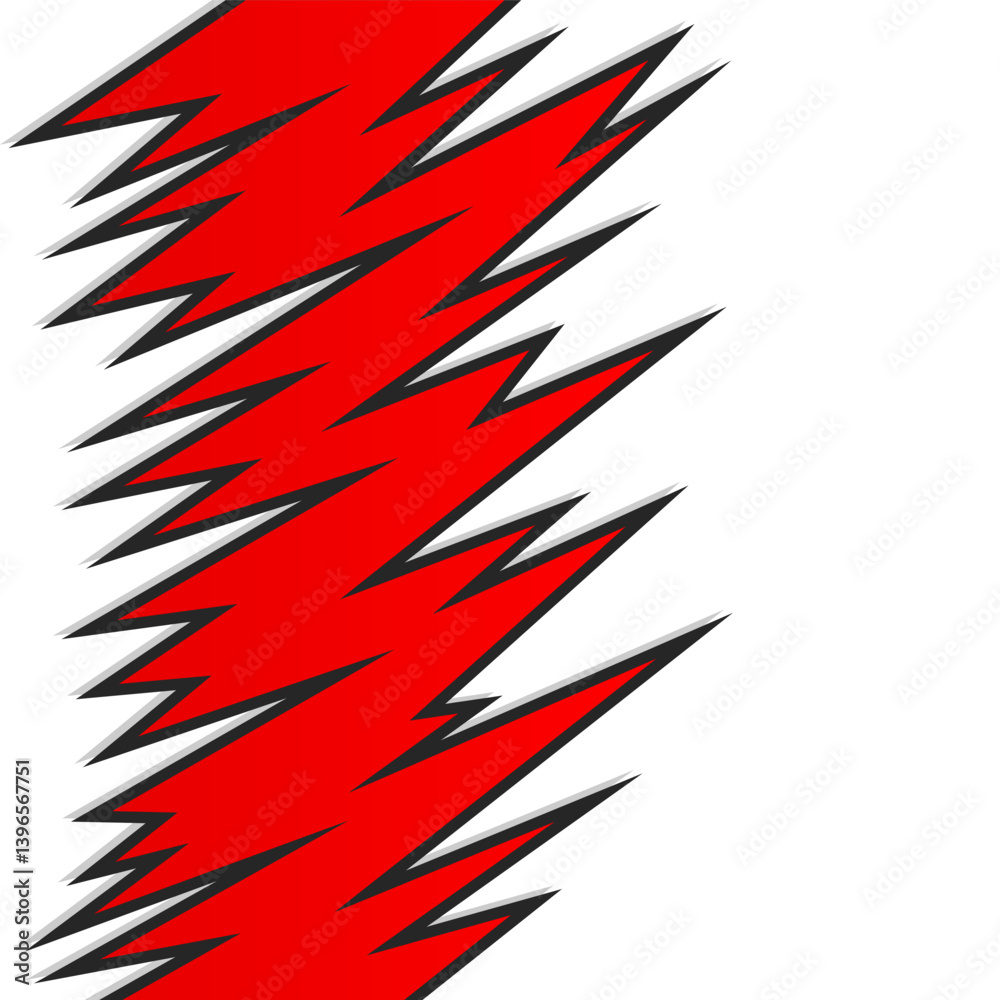 Poster abstract background with jagged spike pattern and with some copy space area