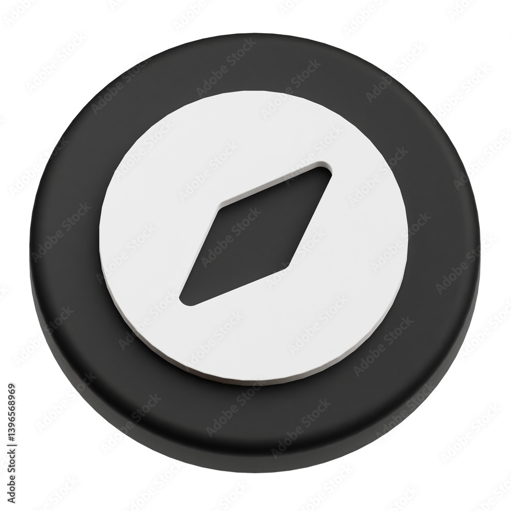 Fototapete app user interface 3d icon isolated on the transparent background