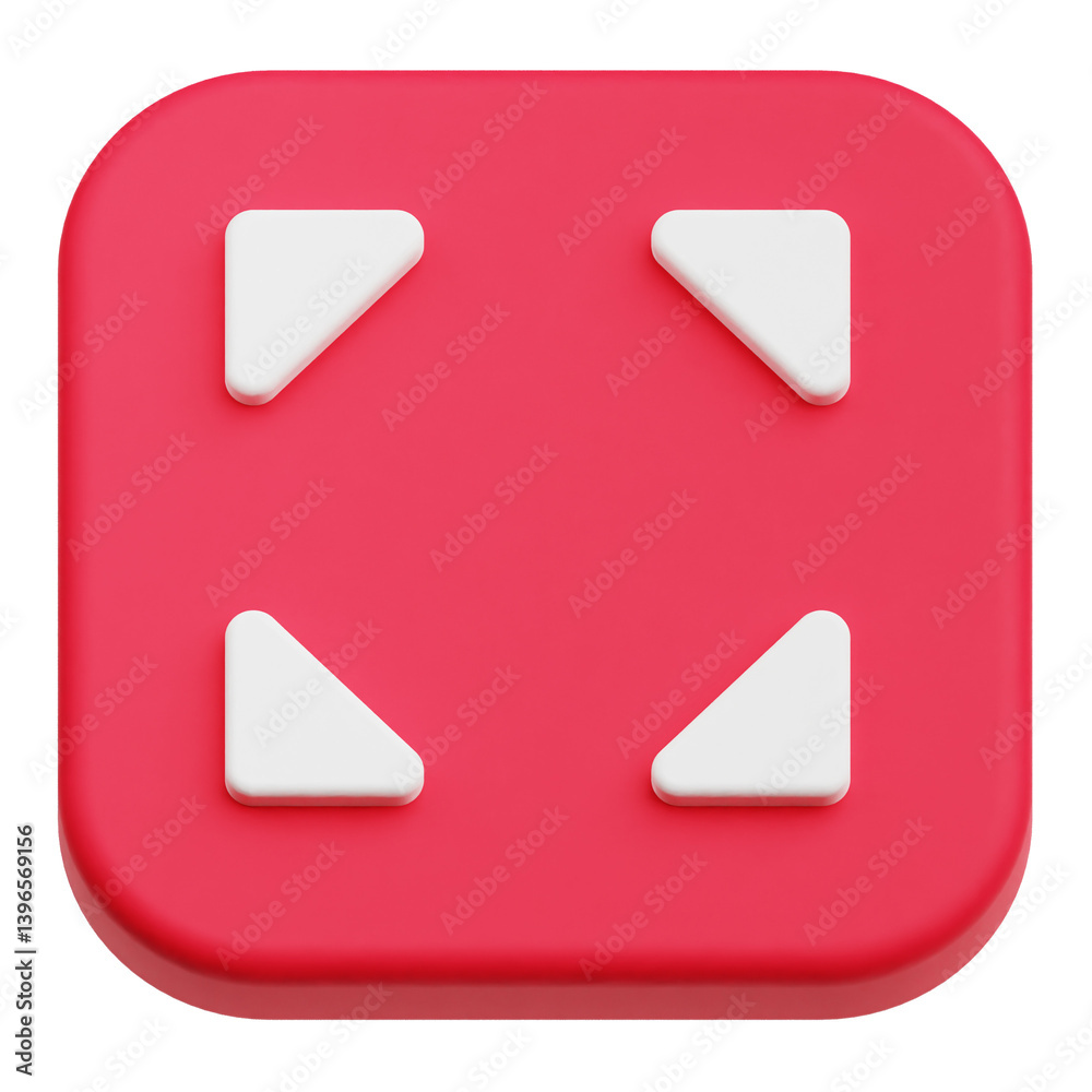 Fototapete app user interface 3d icon isolated on the transparent background