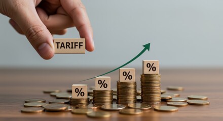 Implications of tariff imposition demonstrated by a rising percentage graph