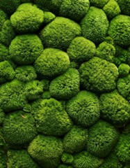 Green moss for background texture. Generated image