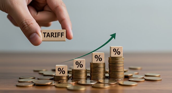 Implications of tariff imposition demonstrated by a rising percentage graph