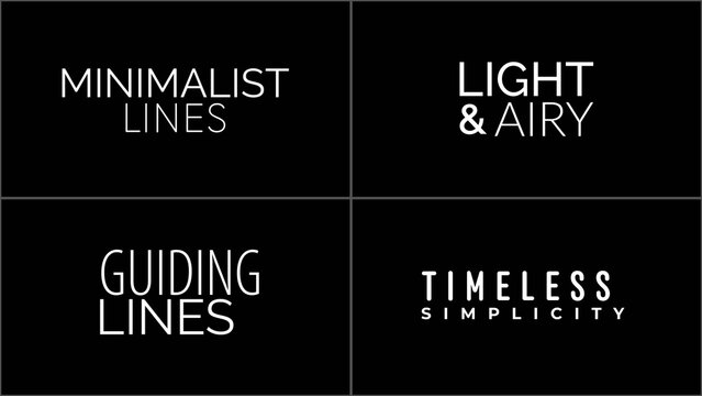 Minimal Bold Titles