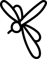 Simple Line Dragonfly Sketch