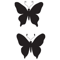 Butterfly vector silhouette