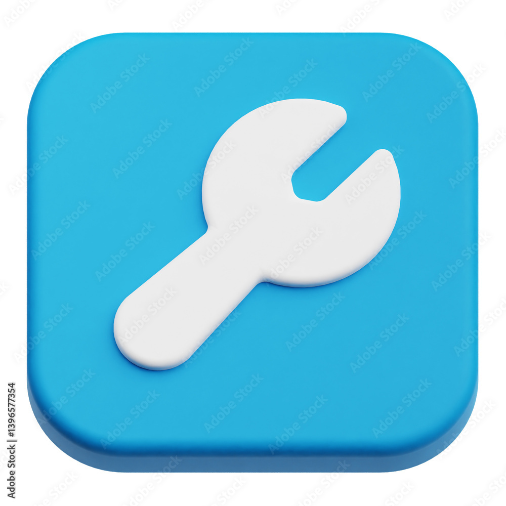 Fototapete app user interface 3d icon isolated on the transparent background