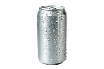 Aluminum Can with Water Droplets