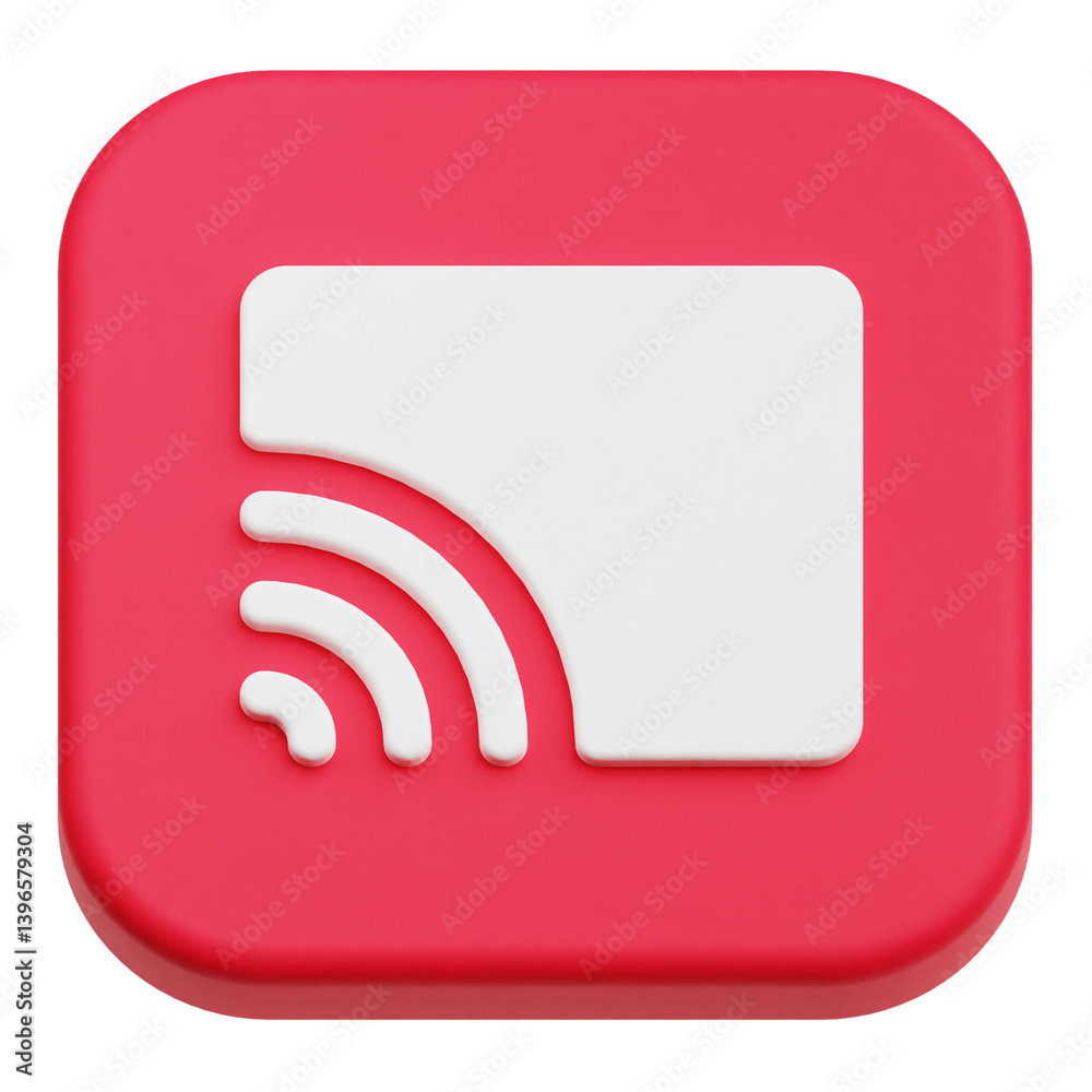 Poster app user interface 3d icon isolated on the transparent background