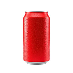 Obraz premium Lata de aluminio en color rojo, soda, aislada sobre fondo transparente. PNG.