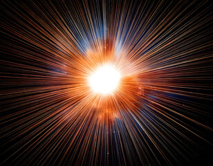 Fototapeta premium Cosmic explosion event outer space visual art stellar environment dynamic viewpoint energy