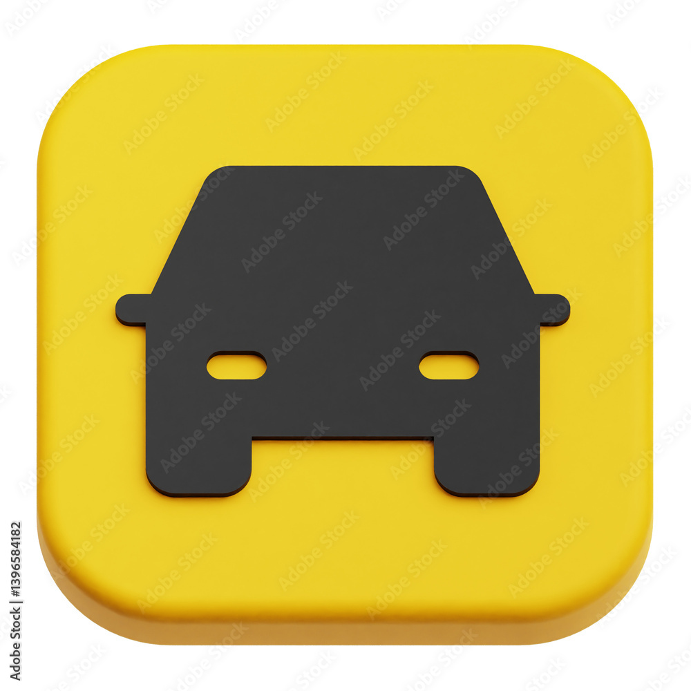 Poster app user interface 3d icon isolated on the transparent background