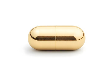 Golden Capsule Design: Shiny, Smooth, Elegant