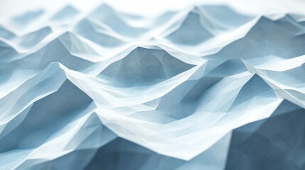 Fototapeta premium A serene abstract depiction of layered waves in soft blue tones, creating a calming and tranquil visual effect.