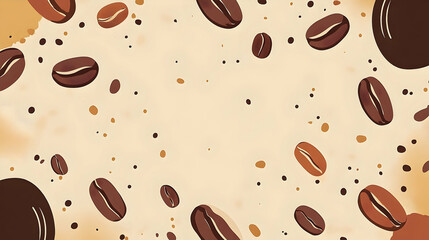 Obraz premium A visually appealing background design featuring coffee beans in motion.