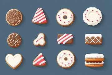 set of different kinds of chocolate and sweets